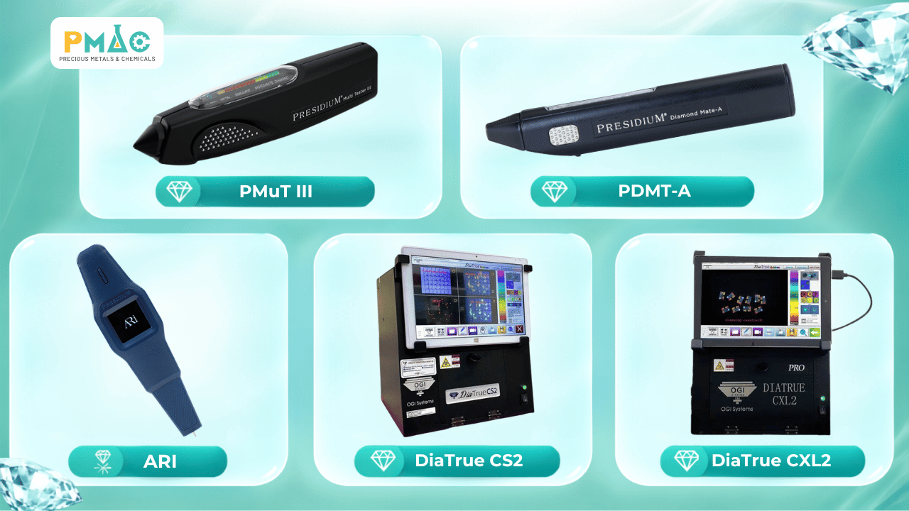 Hình 3: Các sản phẩm máy thử kim cương tại PMAC