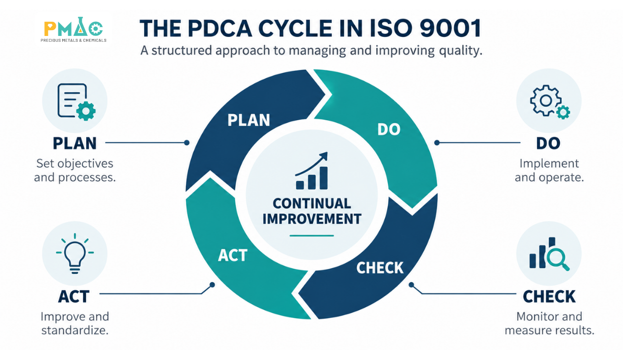Chu trình PDCA trong hệ thống quản lý chất lượng ISO 9001